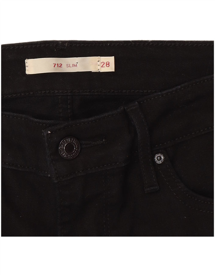 Jeans Levi's 712 Slim da donna W28 L30 cotone nero