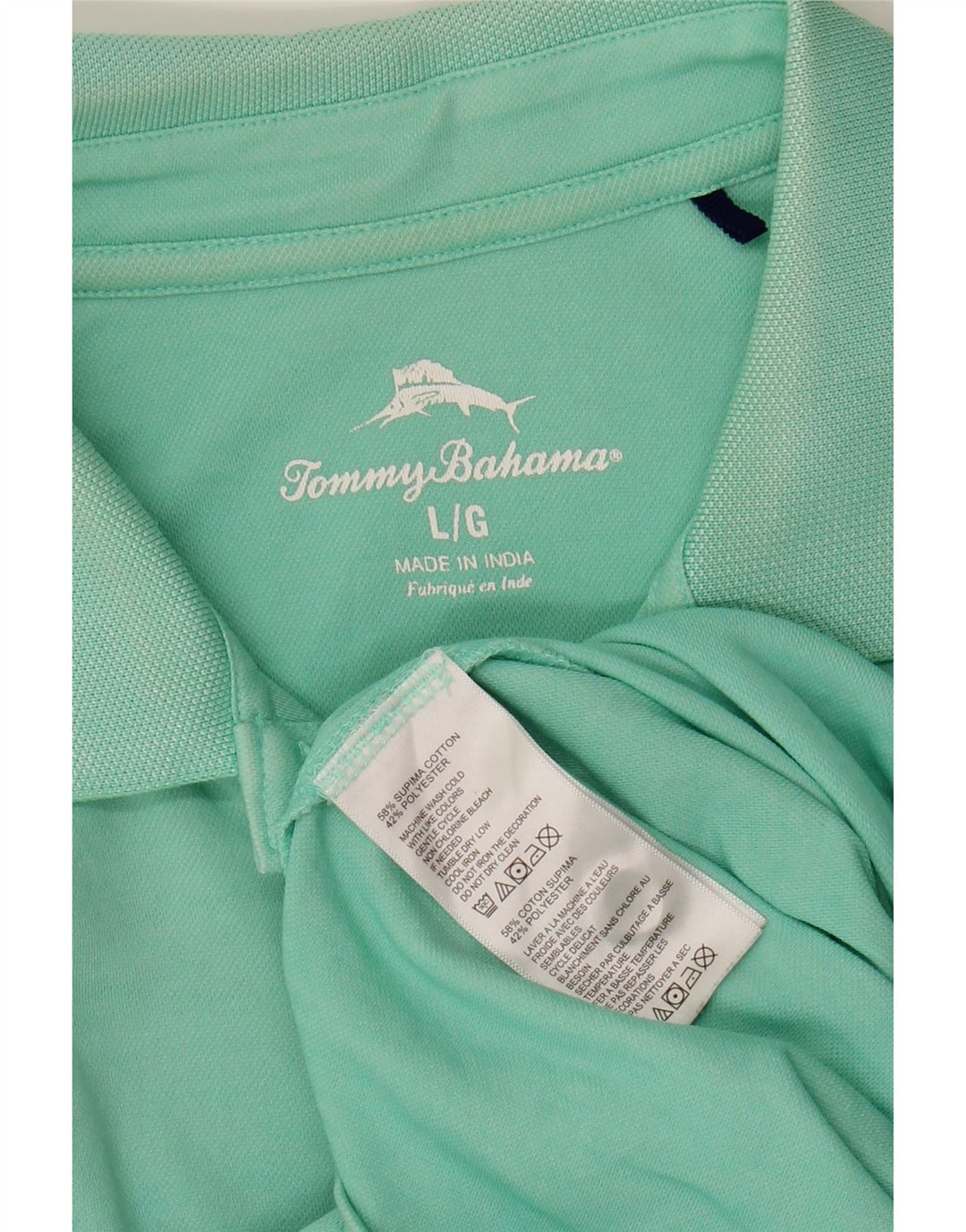 TOMMY HILFIGER Mens Polo Shirt Large Green Cotton Vintage Tommy Hilfiger and Second-Hand Tommy Hilfiger from Messina Hembry 