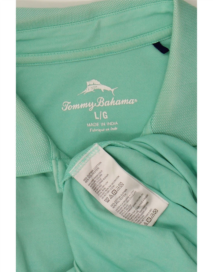 TOMMY HILFIGER Mens Polo Shirt Large Green Cotton Vintage Tommy Hilfiger and Second-Hand Tommy Hilfiger from Messina Hembry 