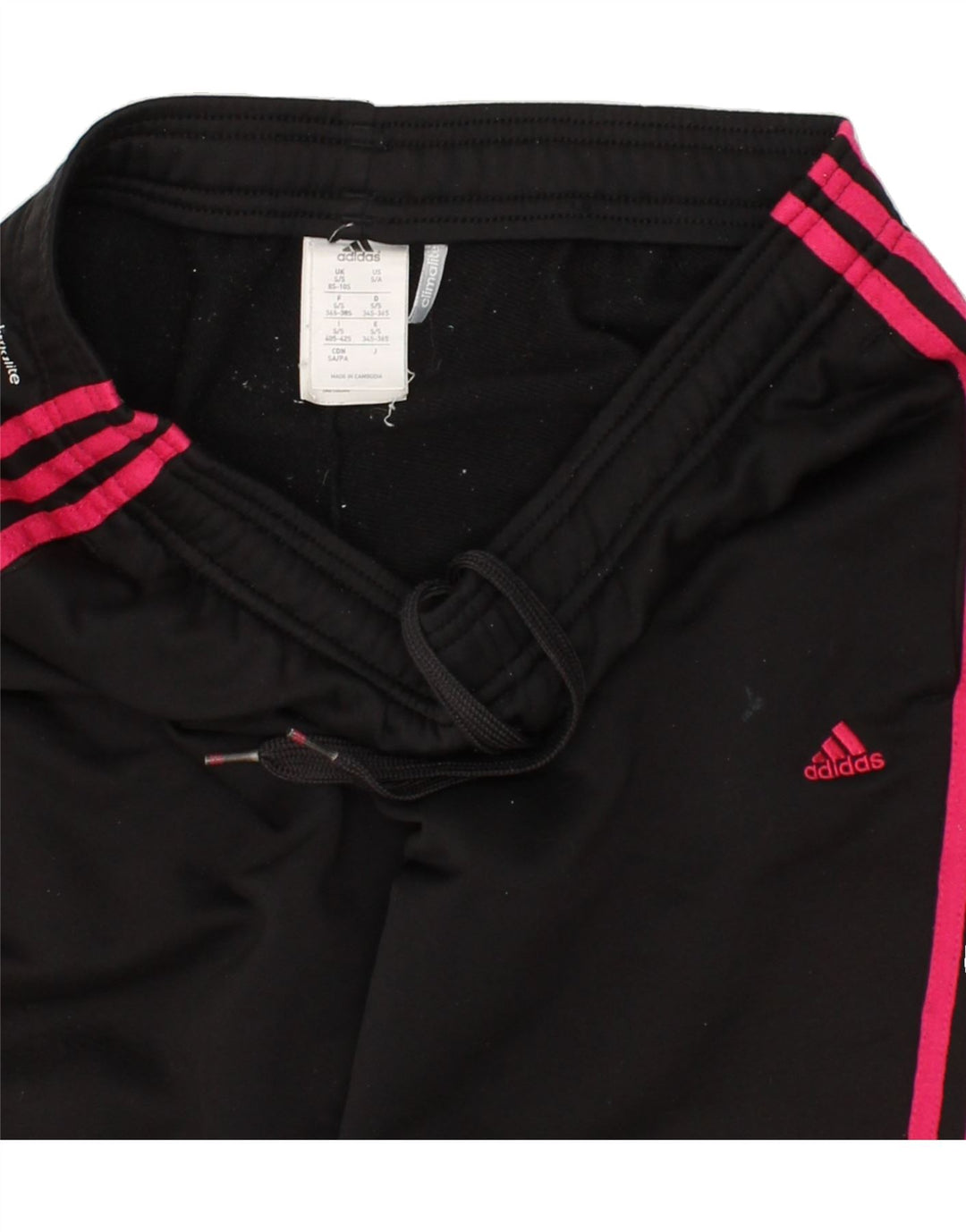 Pantaloni da tuta ADIDAS Climalite da donna UK 8/10 Small Poliestere nero
