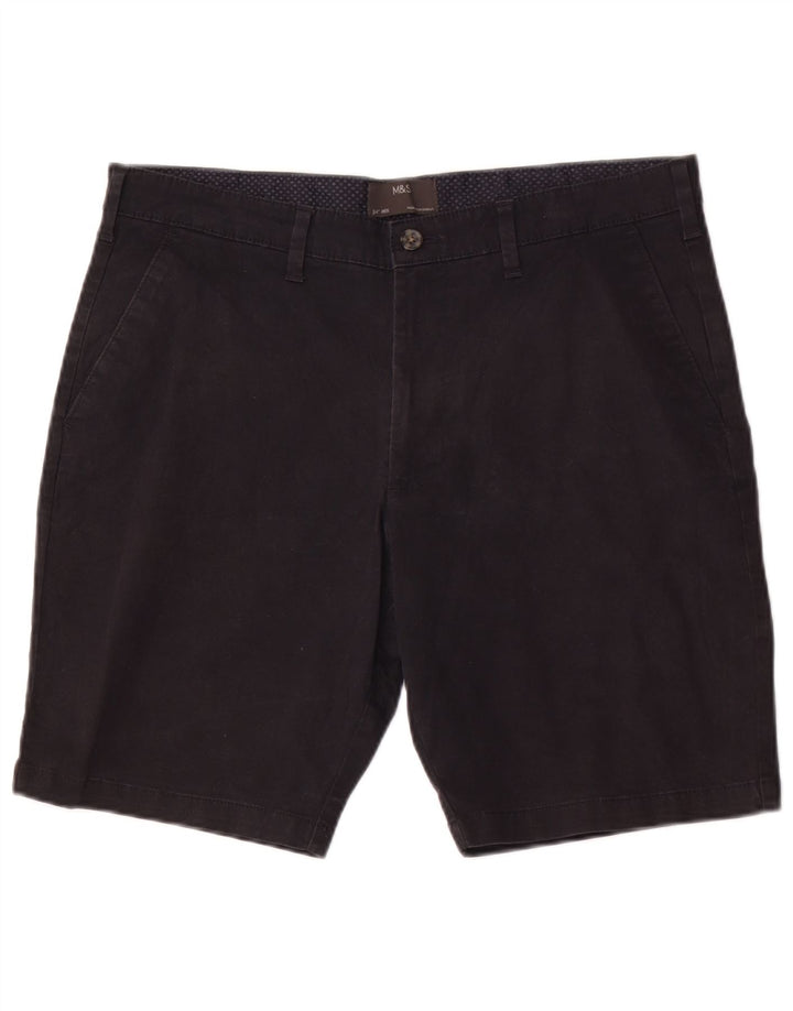 Pantaloncini chino da uomo Marks & Spencer W34 grandi in cotone blu navy