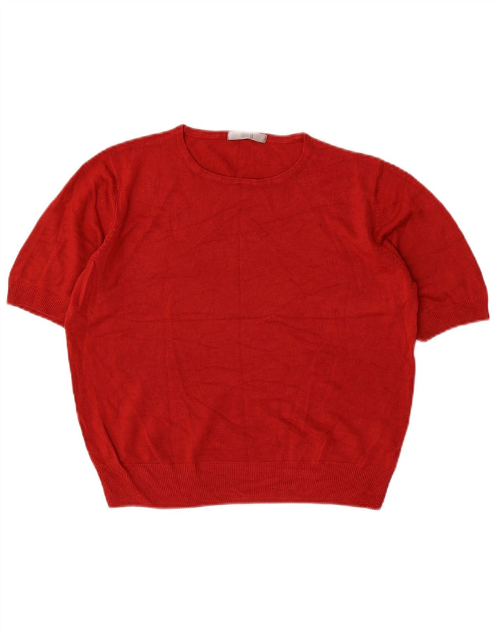 Maglione girocollo corto da donna Marks & Spencer UK 14 rosso medio