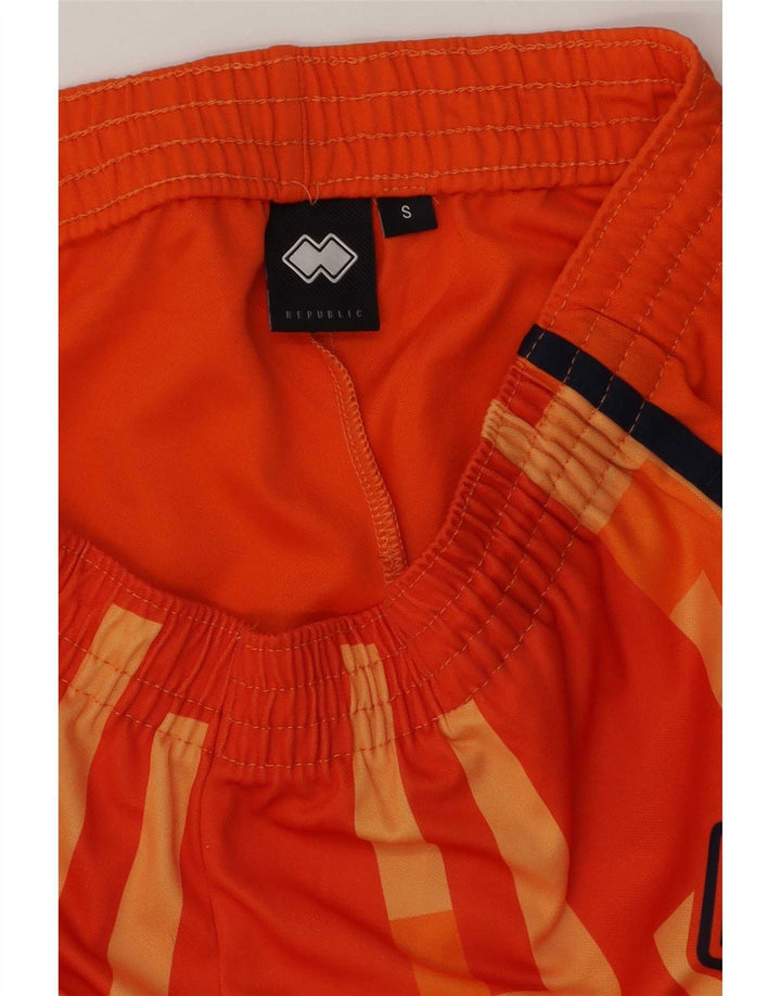 Pantaloncini sportivi grafici da uomo Errea piccoli poliestere geometrico arancione