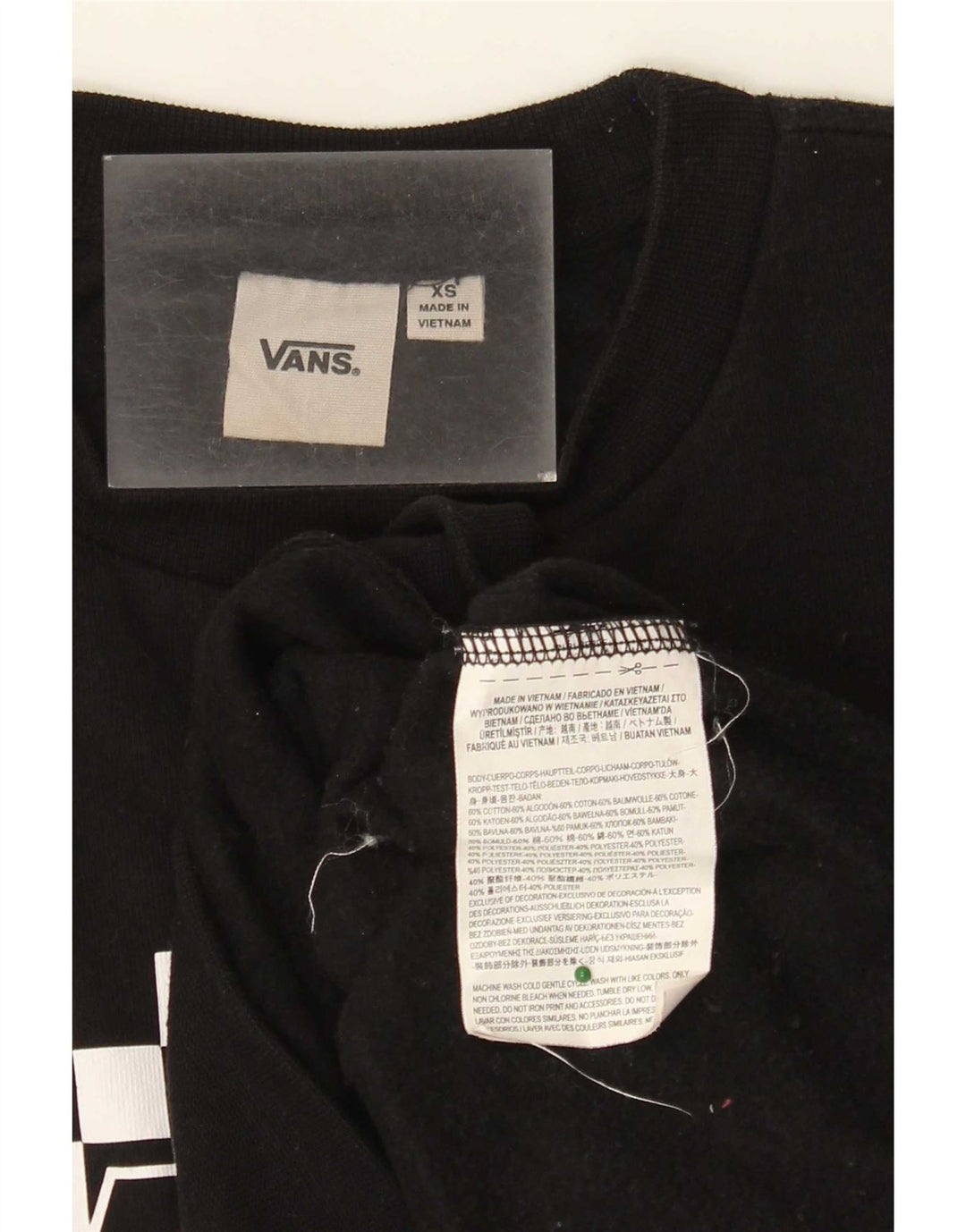 Felpa grafica da uomo Vans maglione XS cotone geometrico nero
