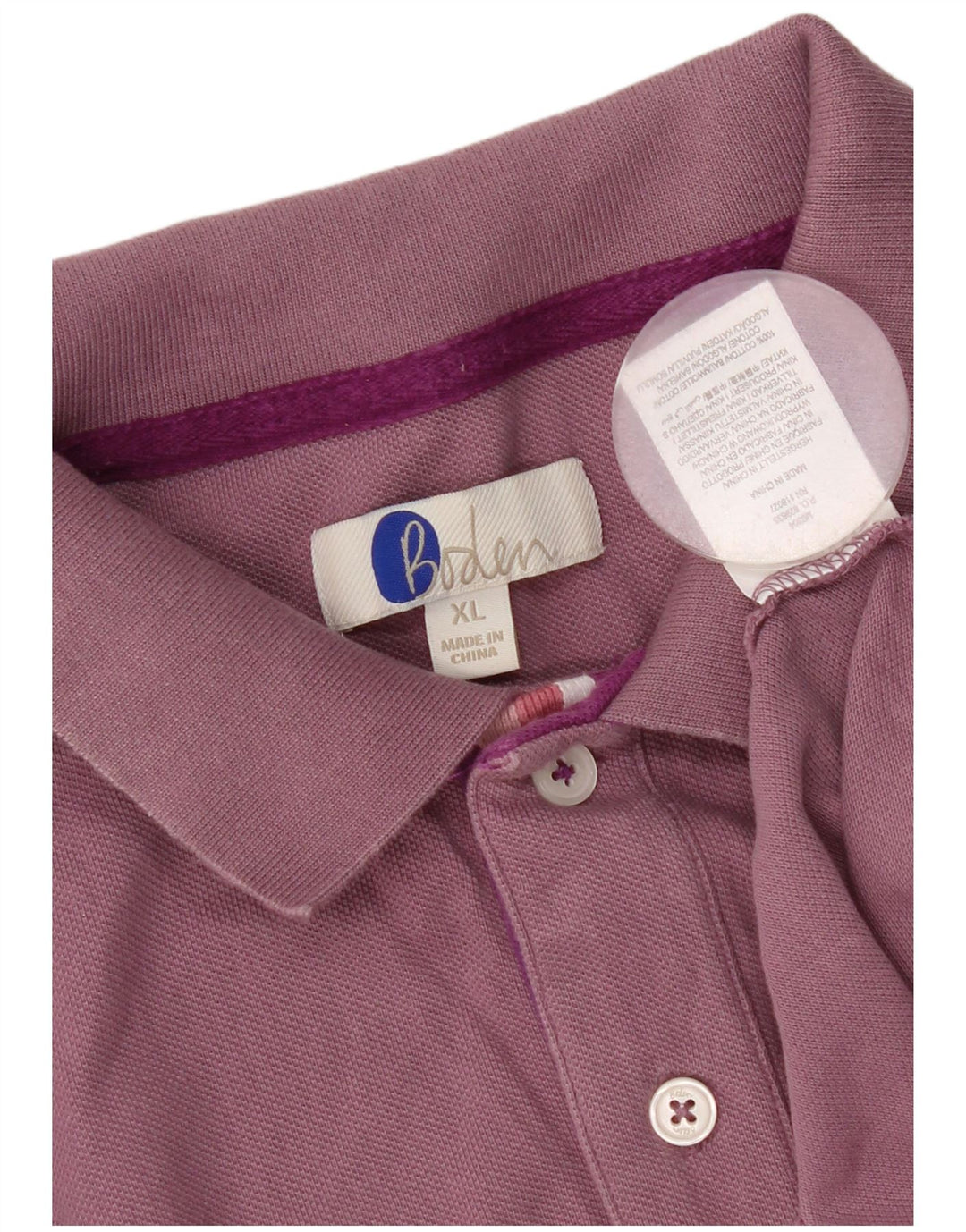 Polo da uomo Boden XL in cotone a righe rosa