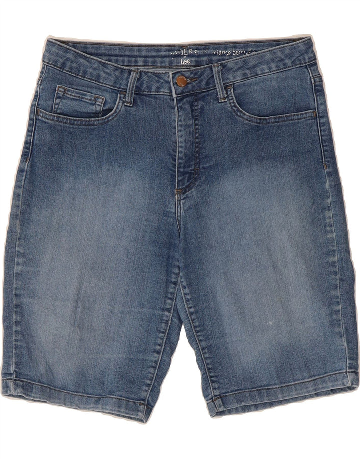 LEE Womens Riders Mid Rise Denim Shorts W32 Large Blue Vintage Lee and Second-Hand Lee from Messina Hembry 