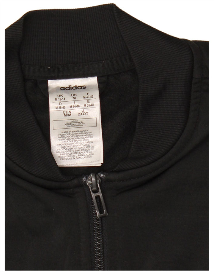 Giacca da tuta da donna Adidas UK 12/14 Medium Nero Poliestere