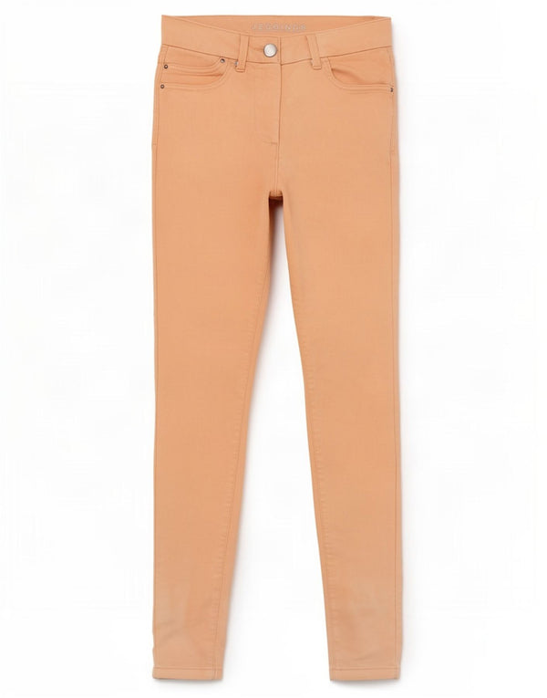 Jeans skinny da donna Marks & Spencer UK 8 piccoli W26 L27 cotone arancione