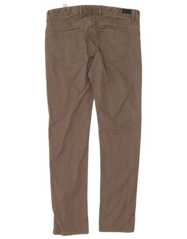 Pantaloni casual slim fit da uomo Massimo Dutti EU 42 Large W32 L32 Cotone grigio