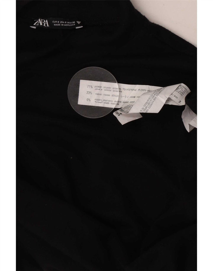 Abito tubino a maniche lunghe da donna Zara UK 8 piccolo poliestere nero