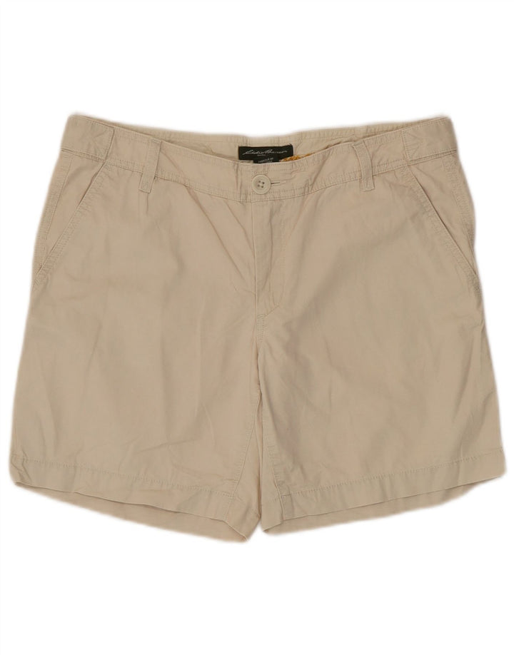 Pantaloncini chino da donna EDDIE BAUER US 6 medi W34 cotone beige