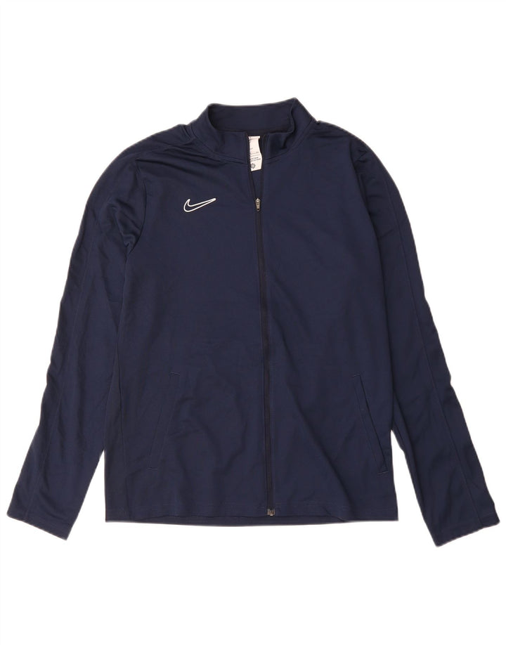 Giacca superiore della tuta da ragazzo Nike 13-14 anni XL blu navy poliestere