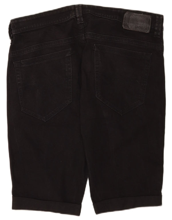 Pantaloncini di jeans slim slim Thavar da uomo Diesel W36 grandi in cotone nero