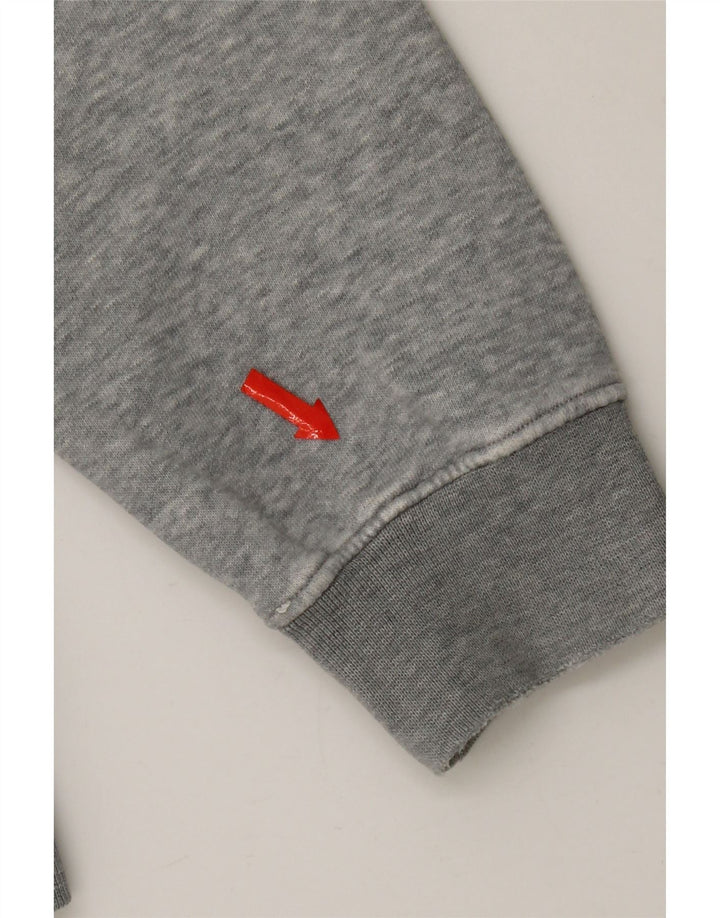Felpa grafica da uomo Champion, maglione piccolo, cotone chiazzato grigio
