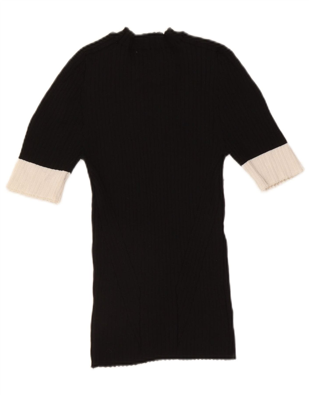 Maglione maglione girocollo da donna Zara UK 12 blocco colore nero medio