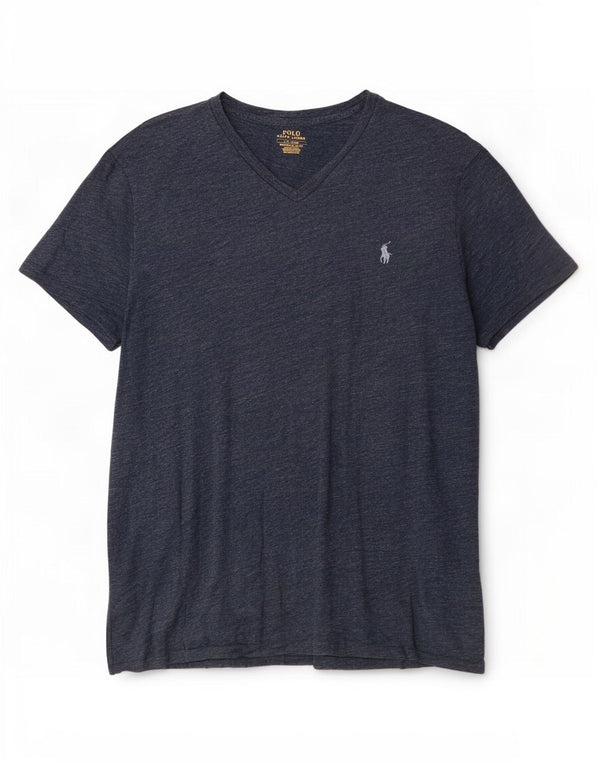 Polo Ralph Lauren T-shirt da uomo slim fit personalizzata Top grande blu navy screziato