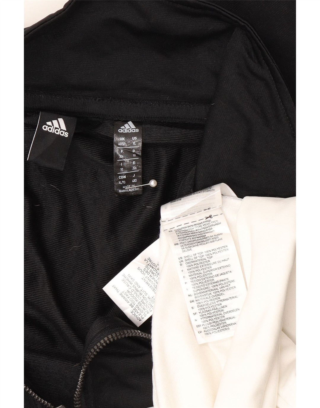 Giacca da tuta da uomo Adidas UK 48/50 XL Poliestere color block nero