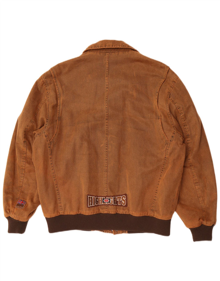 Giubbotto bomber grafico da uomo tipo A-8 WPM UK 42 XL blocco colore marrone