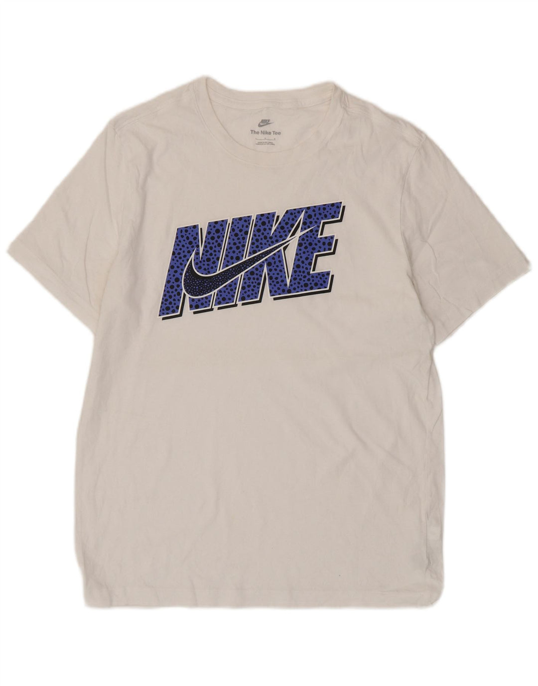 T-shirt grafica da uomo Nike Top grande in cotone bianco