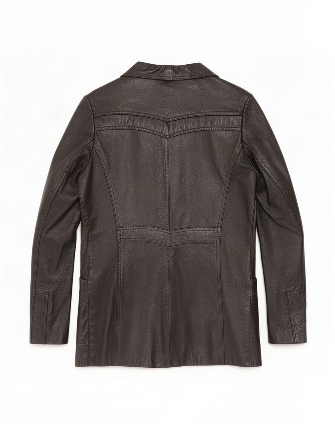Giacca in pelle vintage da donna IT 42 media nera