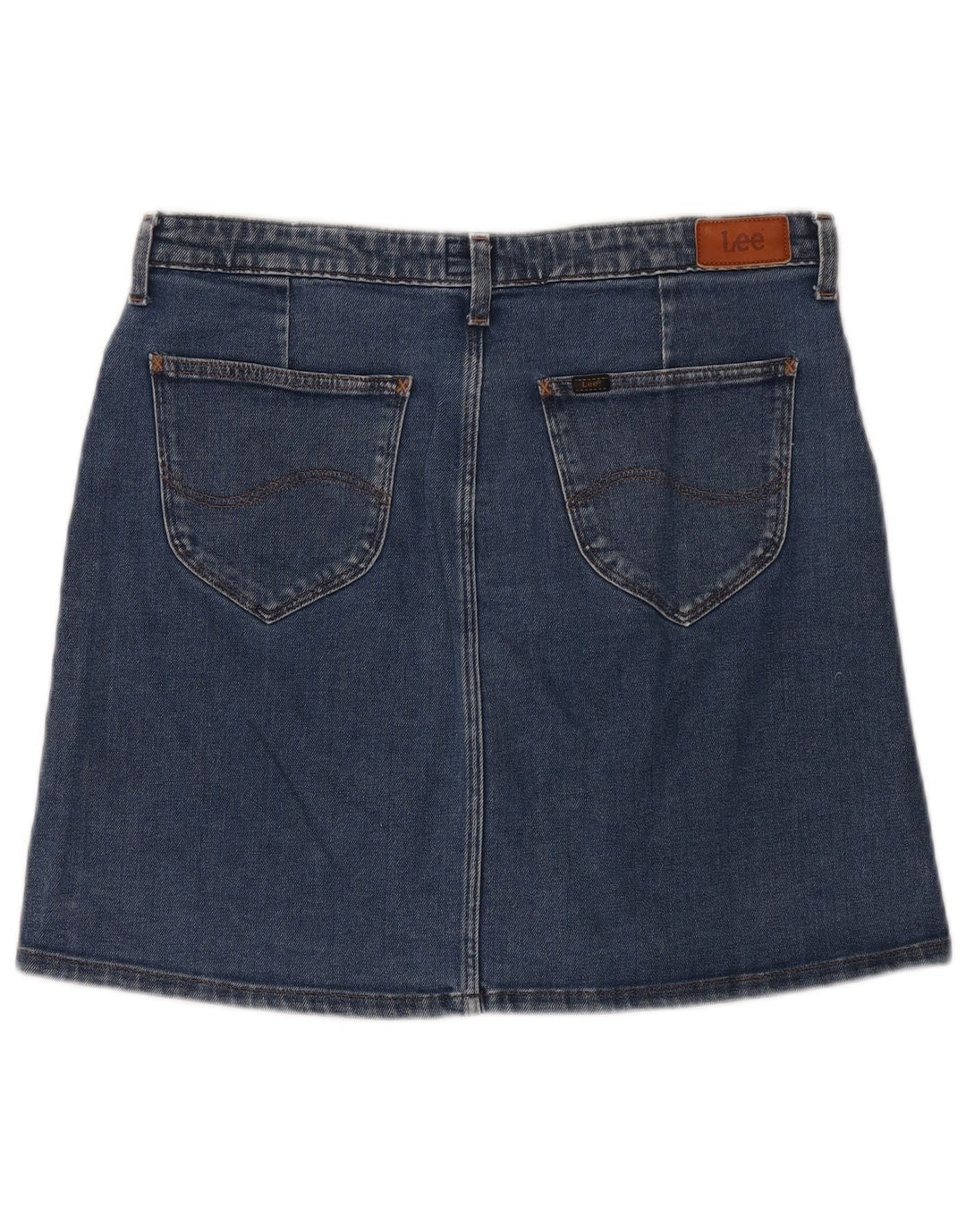 Gonna in denim da donna LEE W31 in cotone blu medio