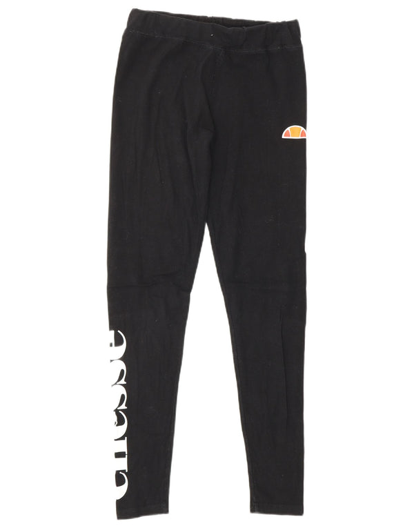 ELLESSE Leggings grafici da donna UK 8 piccoli neri
