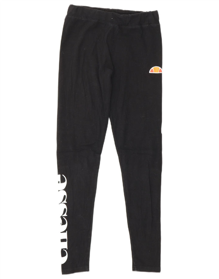 ELLESSE Leggings grafici da donna UK 8 piccoli neri