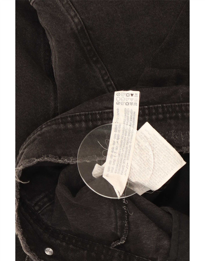 Giacca di jeans oversize da donna Zara UK 10 piccola in cotone grigio