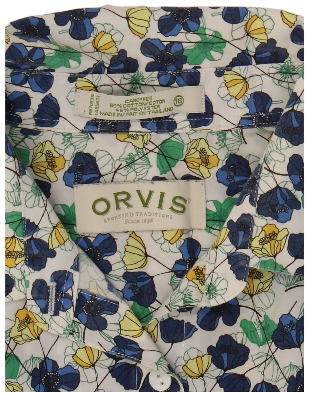 Camicia da donna Orvis UK 16 Grande cotone floreale multicolore