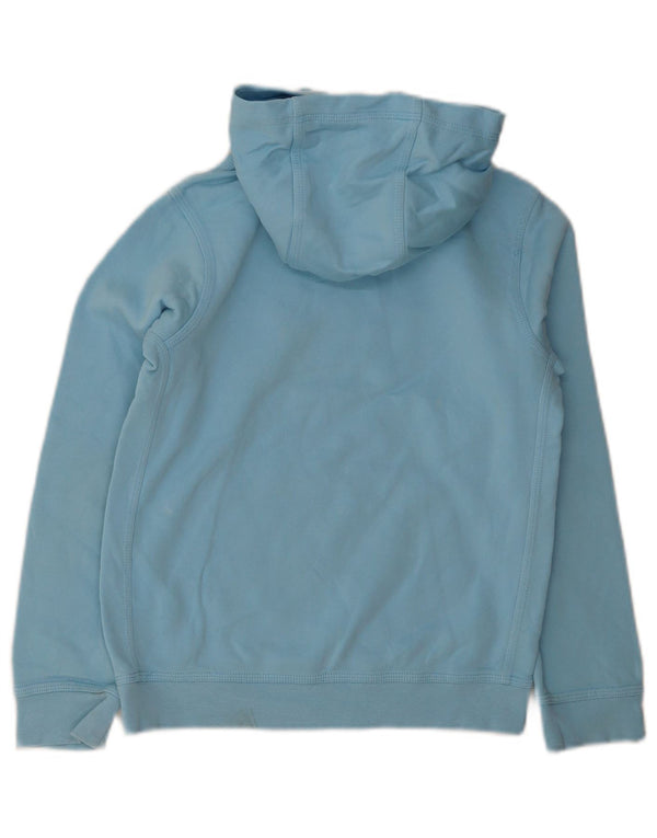 Nike Boys Graphic Hoodie Jumper 10-11 Years Medium Blue Cotton