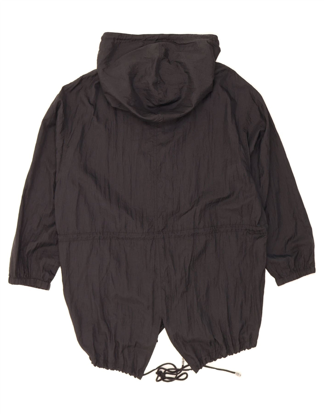 DAMO Womens Oversized Hooded Raincoat UK 12 Medium Black Nylon Vintage DAMO and Second-Hand DAMO from Messina Hembry 