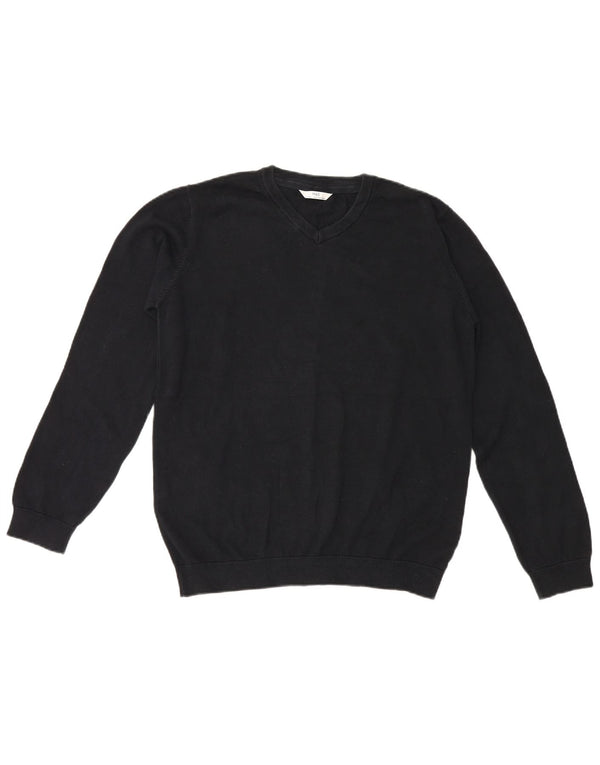 Maglione Marks & Spencer da ragazzo con scollo a V 15-16 anni in cotone nero