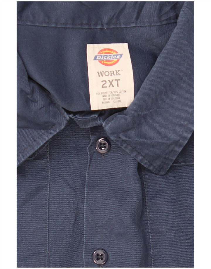 DICKIES Camicia a maniche corte alta da uomo 2XL Poliestere blu navy