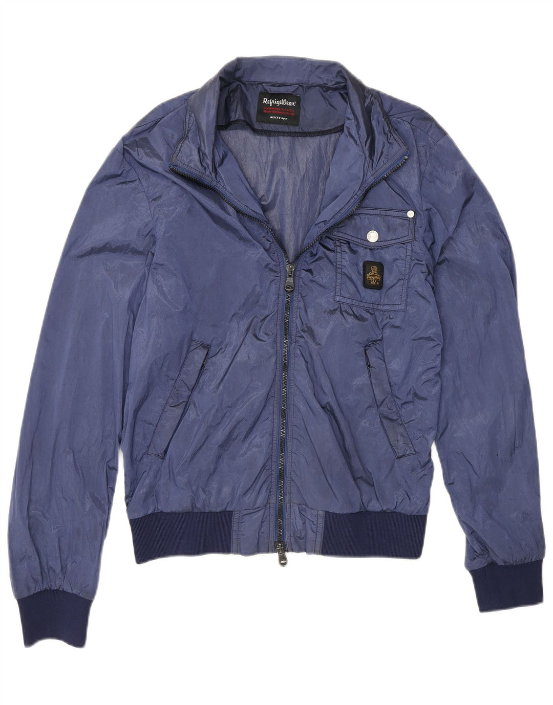 Bomber Uomo Refrigiwear IT 46 Small Blu Colourblock Poliammide