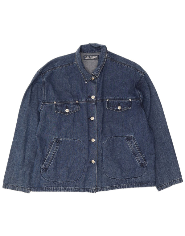 Giacca di jeans oversize da donna St. Bernard UK 14/16 grande cotone blu