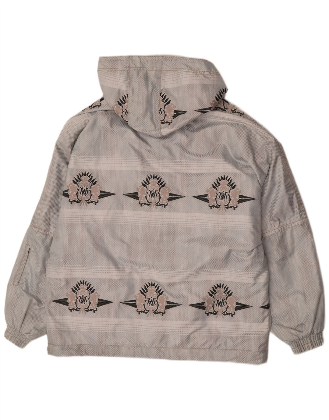 Giacca anorak con cappuccio grafico da uomo Bogner UK 42 XL Grigio geometrico