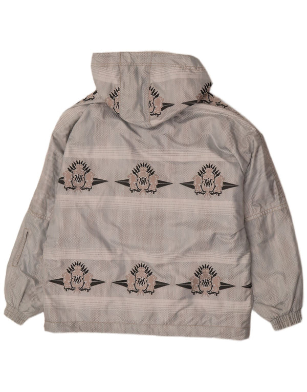 Giacca anorak con cappuccio grafico da uomo Bogner UK 42 XL Grigio geometrico