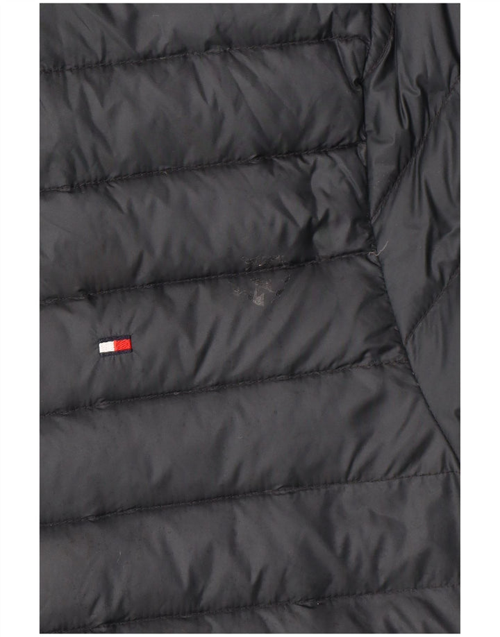 TOMMY HILFIGER Giacca imbottita da uomo UK 36 Small Poliestere nero