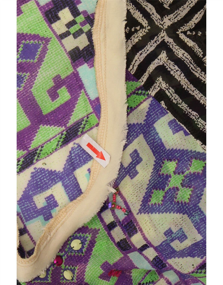 Desigual Camicetta da donna Top UK 14 Poliestere patchwork multicolore medio