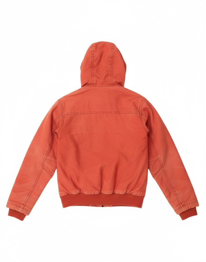 Giubbotto bomber con cappuccio da donna Quiksilver UK 12 medio rosso cotone