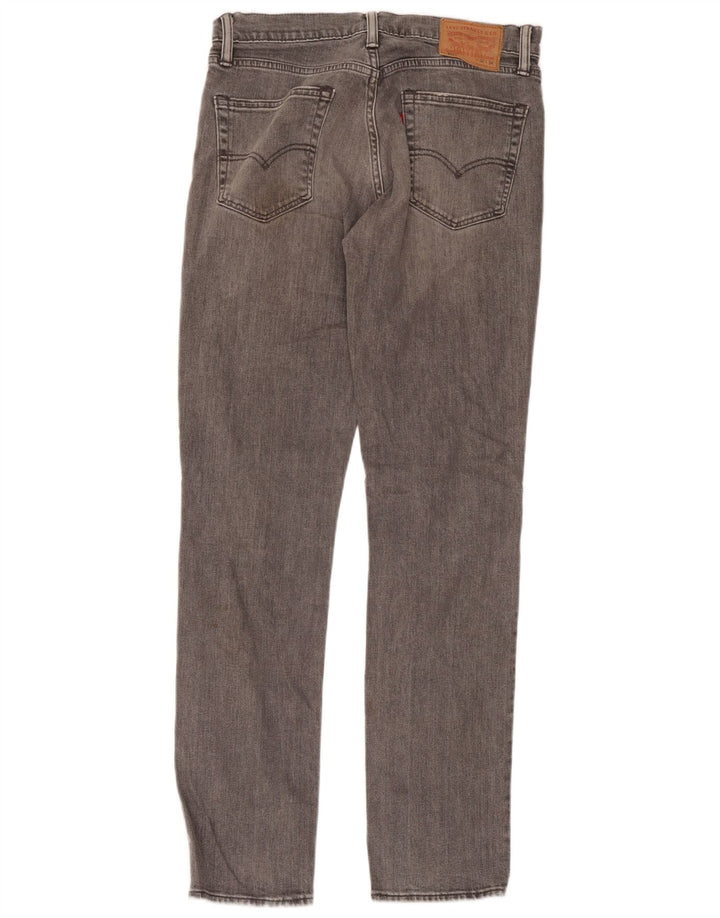 Levi's Uomo 511 Slim Jeans W32 L34 Cotone Grigio