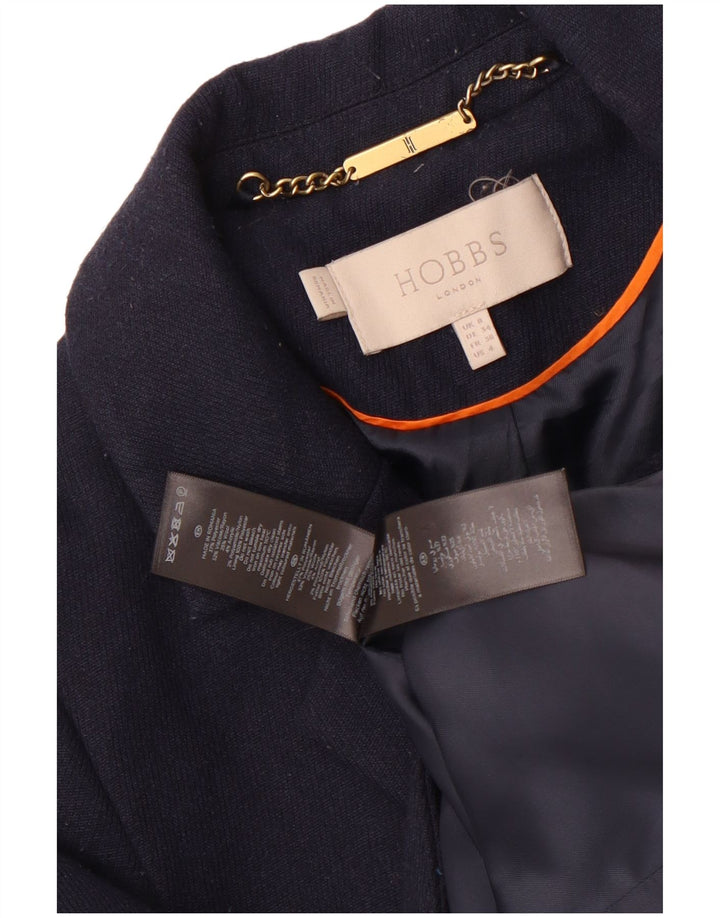 Giacca blazer da donna a 1 bottone lungo Hobbs UK 8 piccola in poliestere blu navy