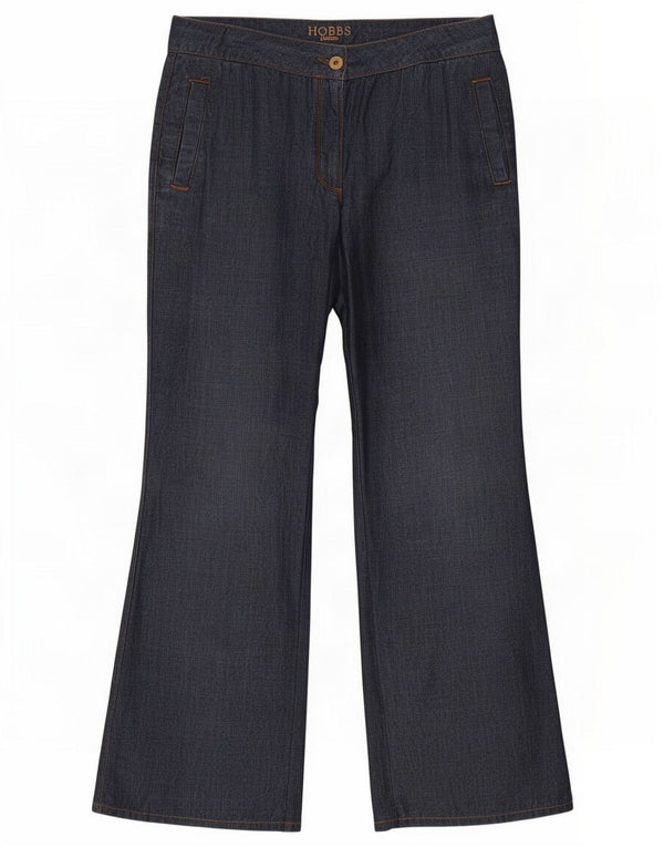 Pantaloni chino bootcut da donna Hobbs UK 10 piccoli W28 L28 cotone blu navy