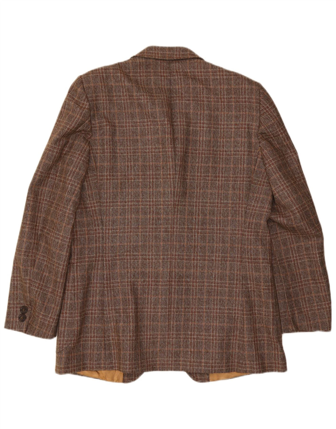 Giacca blazer da uomo a 2 bottoni Sir Henry's UK 40 grande quadretto marrone