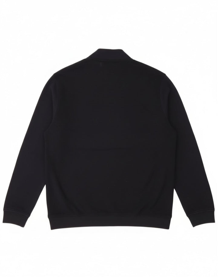 Felpa da uomo con collo con zip Ted Baker, taglia 4, grande, in poliestere blu navy