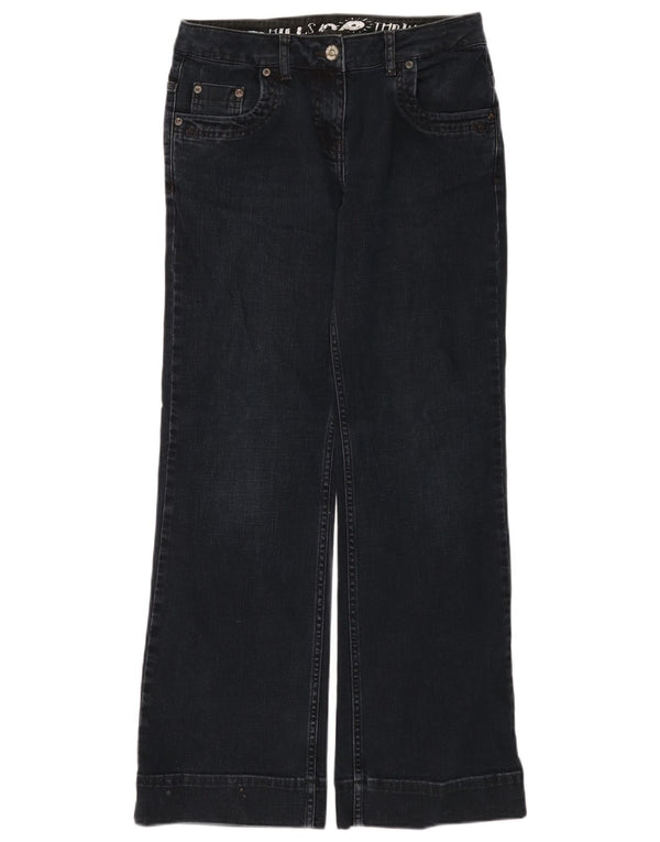 Jeans bootcut da donna Fat Face UK 10 piccoli W30 L32 cotone blu navy