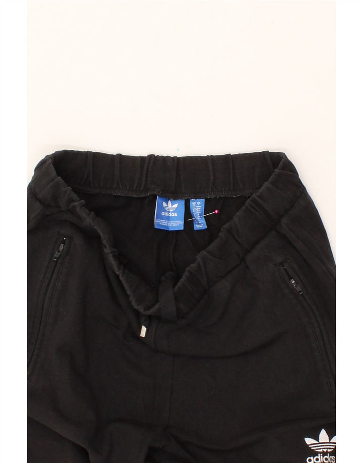 ADIDAS Womens Tracksuit Trousers UK 10 Small  Black Cotton Vintage Adidas and Second-Hand Adidas from Messina Hembry 