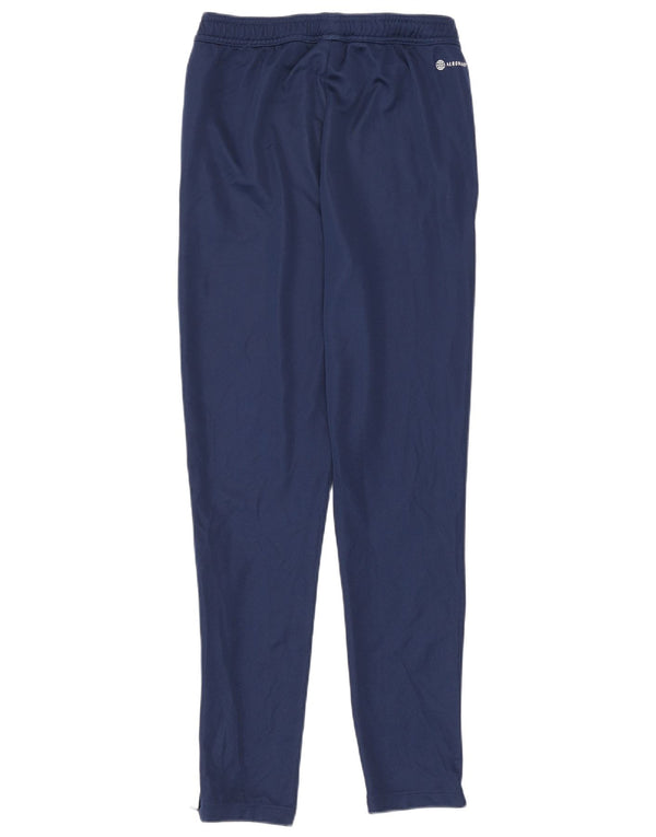 Pantaloni della tuta Adidas Aeroready da ragazzo 13-14 anni in poliestere blu navy