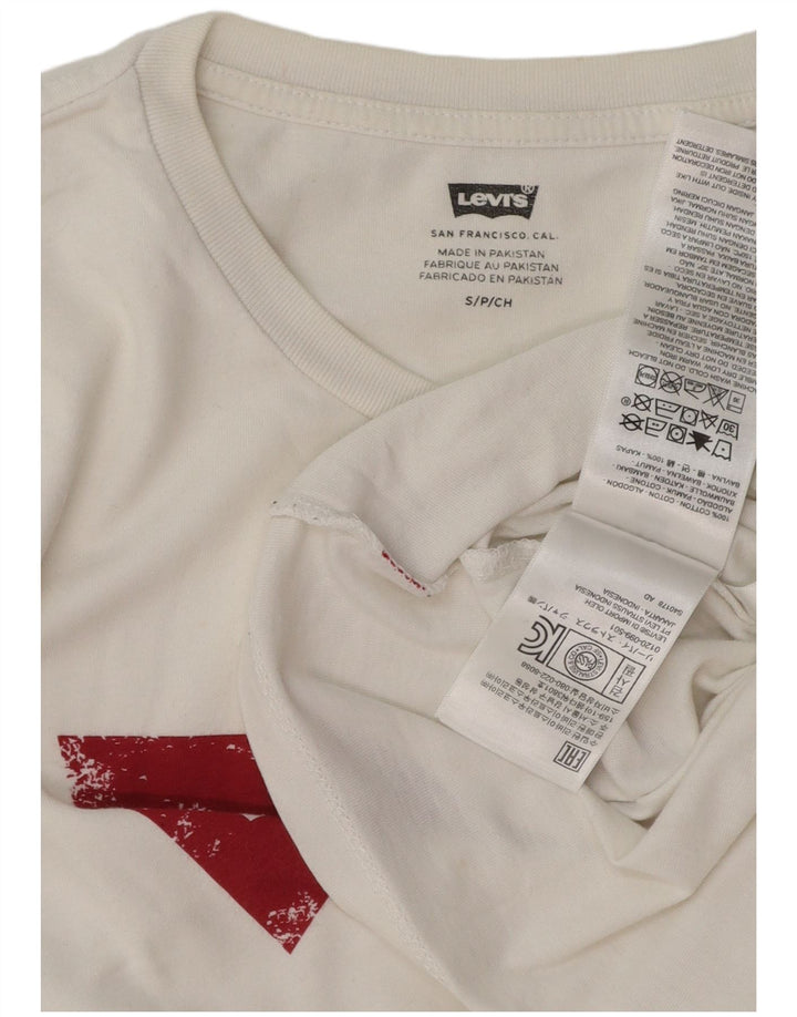 T-shirt grafica da uomo LEVI'S Top piccola in cotone bianco