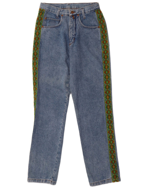 Jeans dritti da donna General Company W30 L33 Blu geometrico